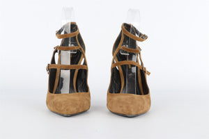 NICHOLAS KIRKWOOD BROWN SUEDE SANDALS EU 38.5 UK 5.5 US 8.5