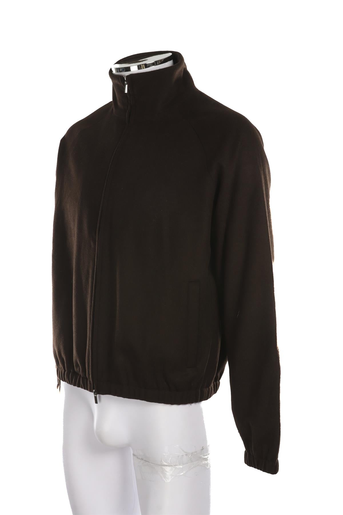 GRAND LE MAR BROWN MENS WOOL JACKET SMALL