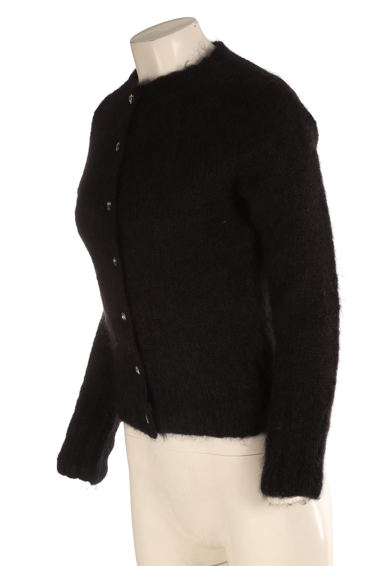 ERDEM BLACK MOHAIR CARDIGAN XSMALL