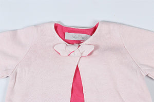 CHRISTIAN DIOR PINK BABY GIRLS COTTON CARDIGAN 6 MONTHS