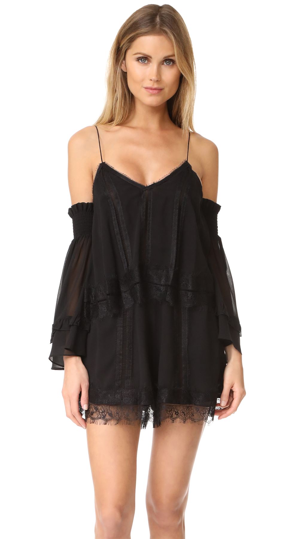 NICHOLAS GEORGETTE LACE TRIM ROMPER UK 10