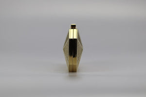 STARK EMBOSSED GOLD TONE CLUTCH