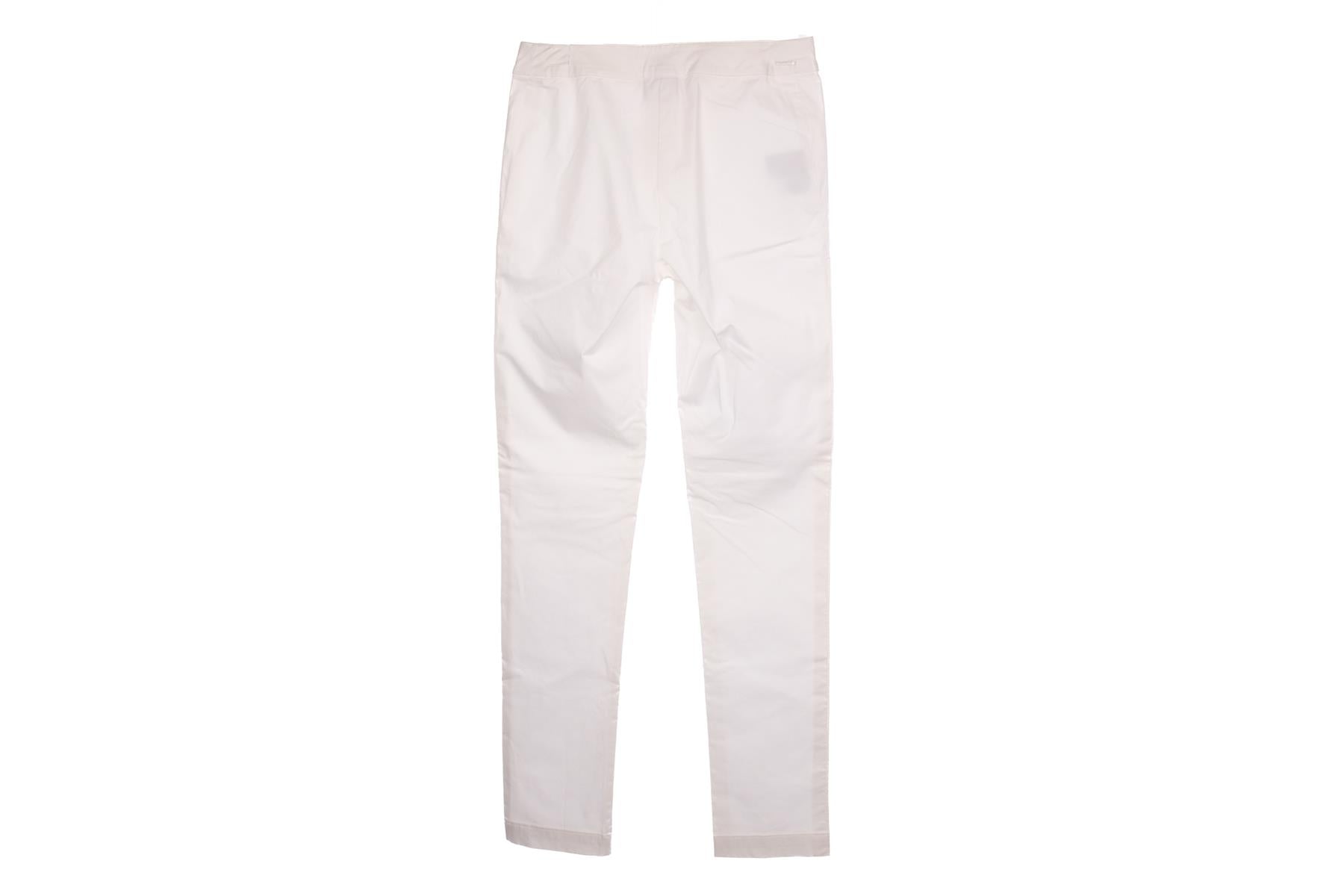 FENDI WHITE VINTAGE COTTON STRAIGHT LEG PANTS IT 38 UK 6