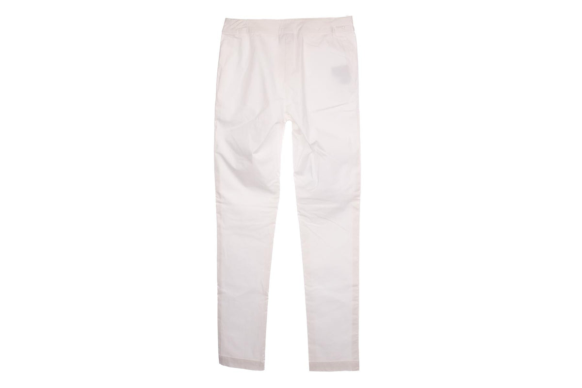 FENDI WHITE VINTAGE COTTON STRAIGHT LEG PANTS IT 38 UK 6