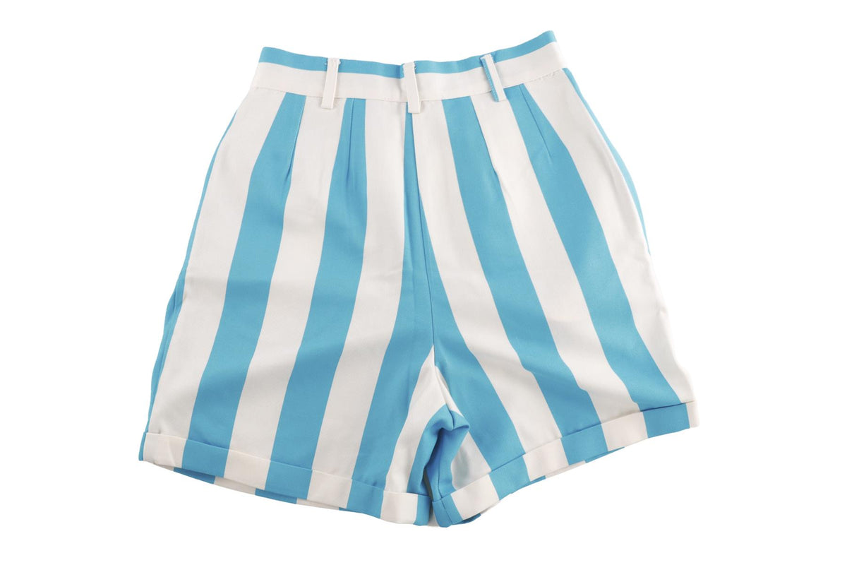 LA VESTE BLUE COTTON SHORTS SMALL