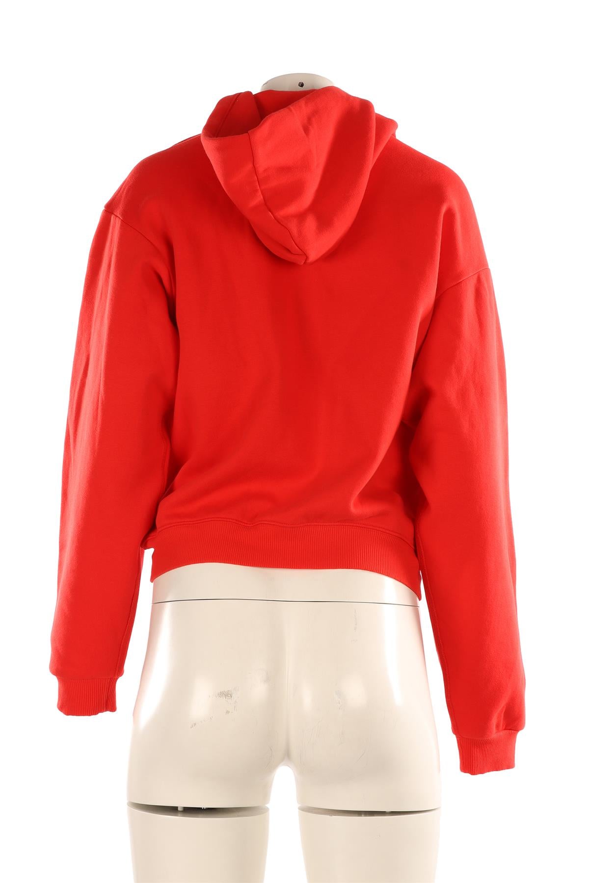 SKIMS RED COTTON HOODIE SMALL
