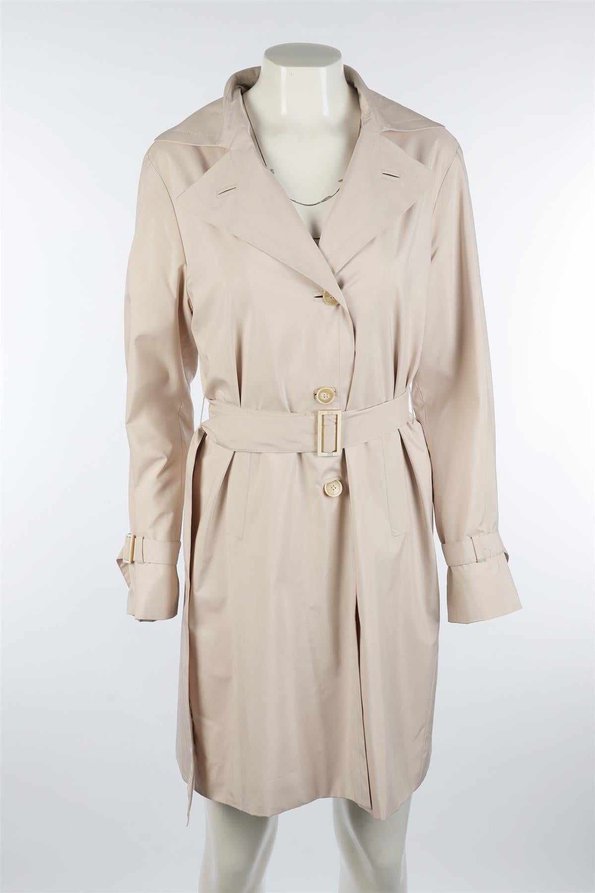 LORO PIANA BEIGE WOVEN COAT IT 42 UK 10