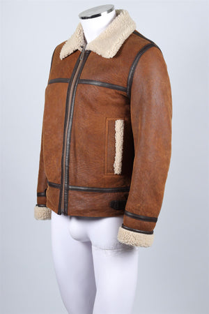 PAUL SMITH MEN'S BROWN SUEDE COAT MEDIUM