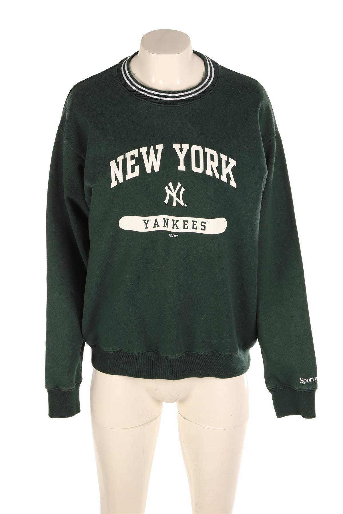 SPORTY & RICH + YANKEES GREEN COTTON SWEATSHIRT SMALL