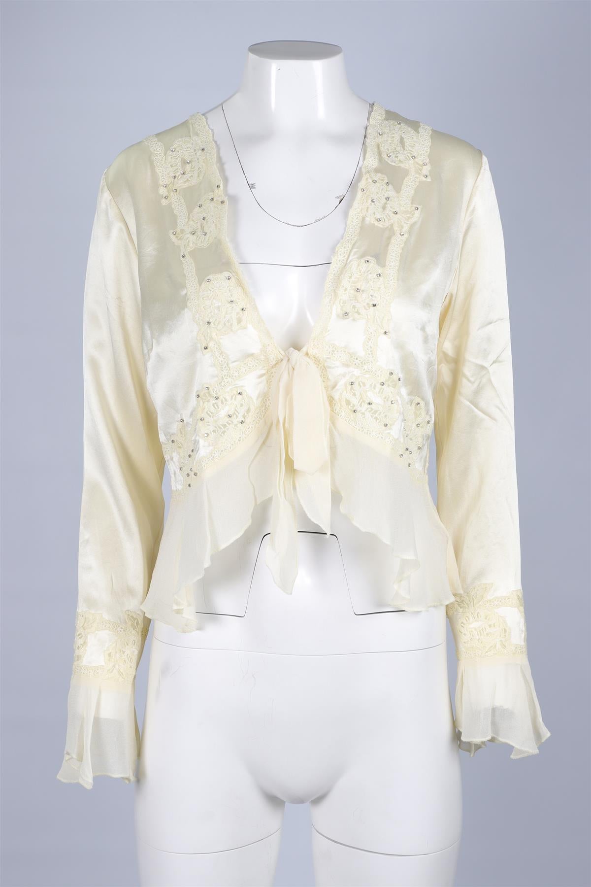 LOVESHACKFANCY YELLOW SILK TOP SMALL