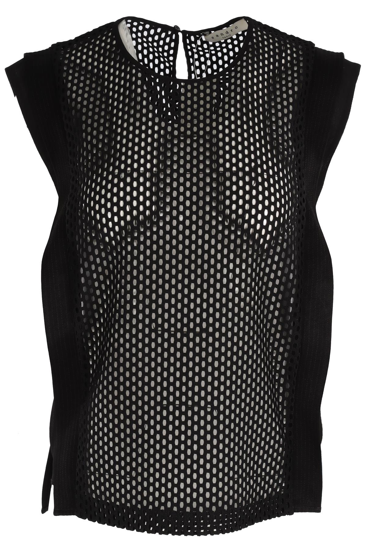 SANDRO BLACK MESH TOP SMALL