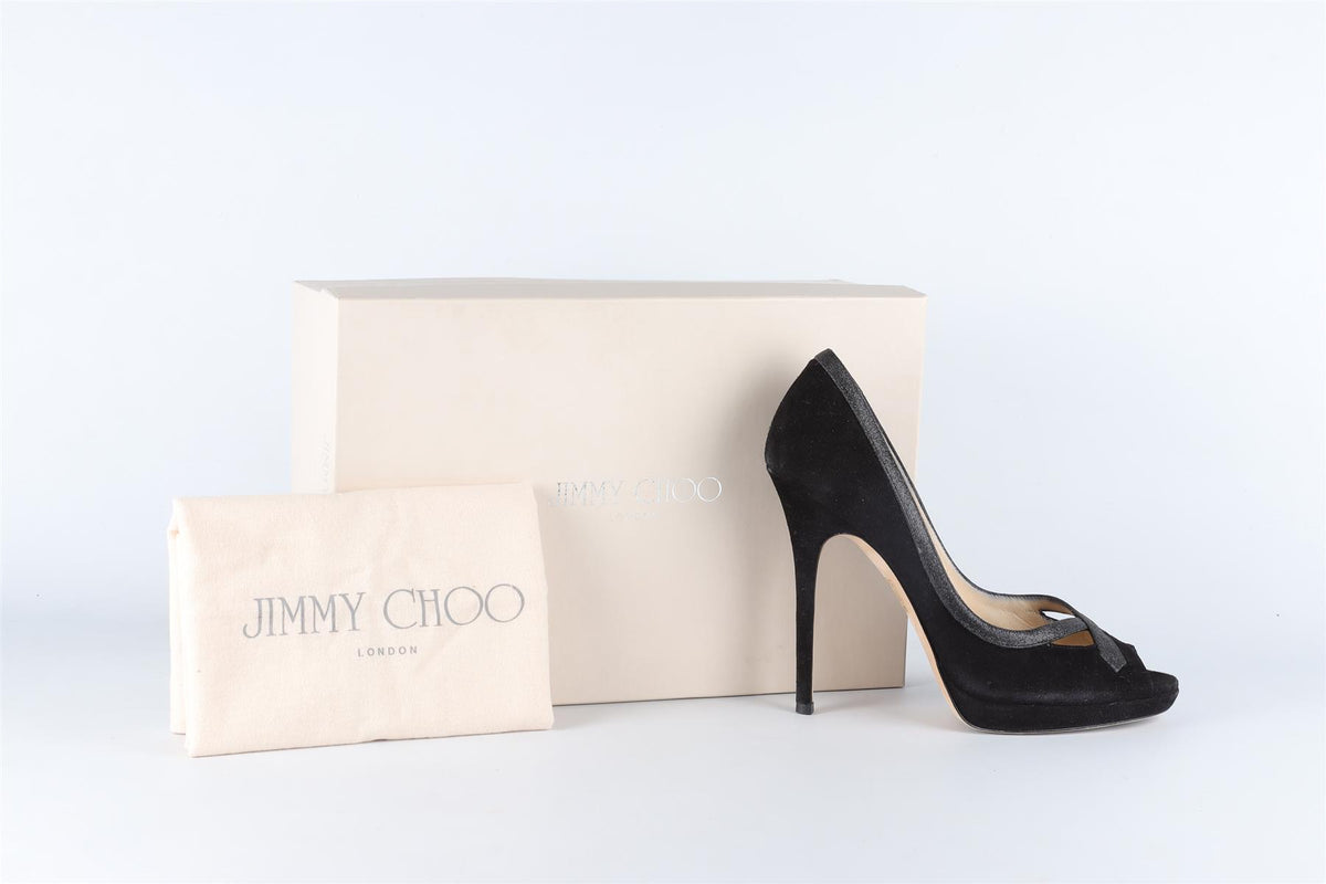 JIMMY CHOO BLACK SUEDE PUMPS EU 39 UK 6 US 9