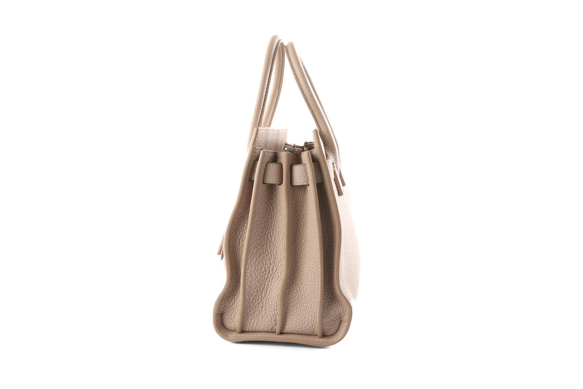SAINT LAURENT PINK SAC DE JOUR BABY LEATHER TOTE BAG