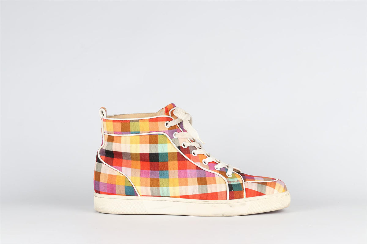 CHRISTIAN LOUBOUTIN MULTICOLOURED MEN'S LOUIS CANVAS SNEAKERS EU 42 UK 8 US 9