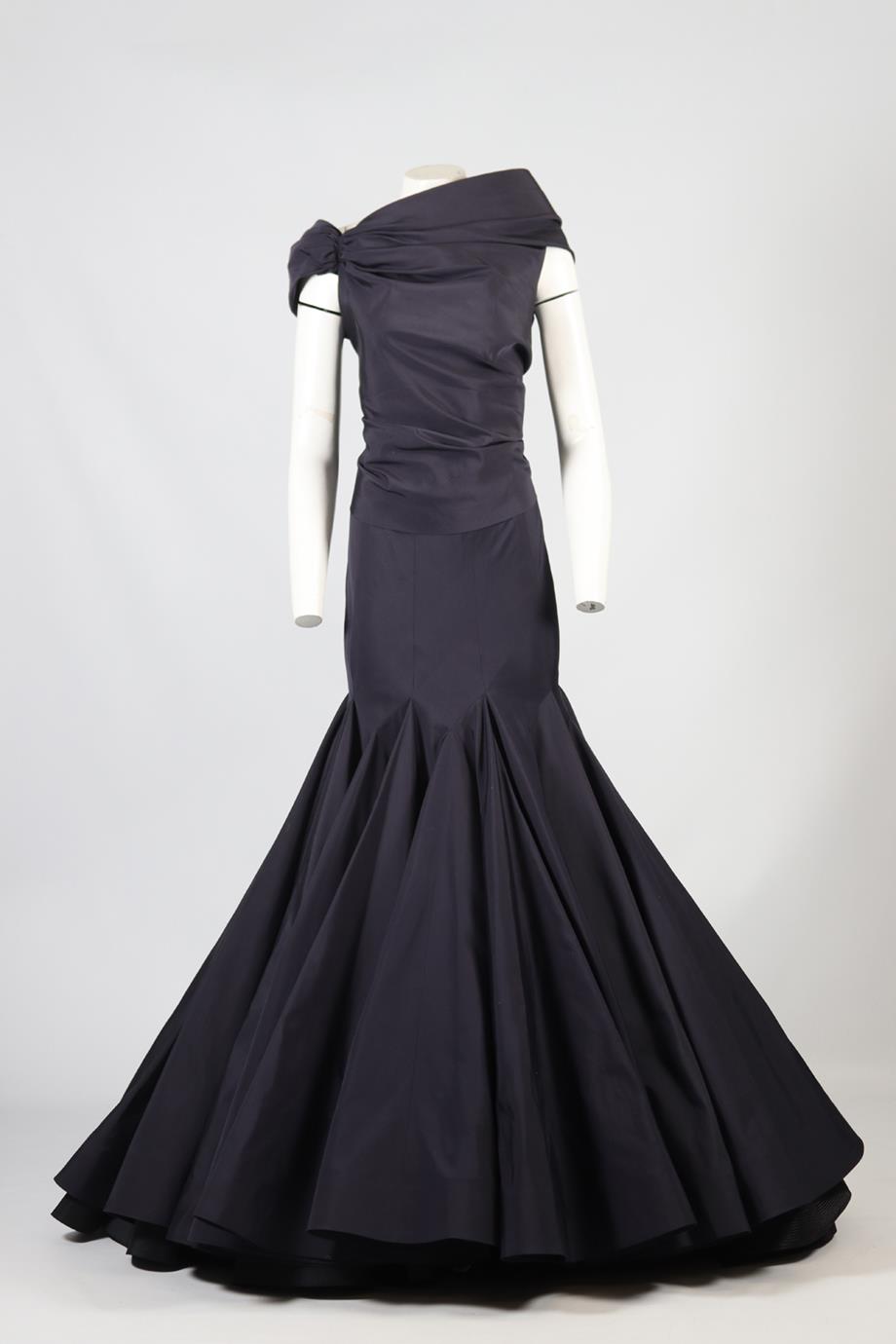 AZZEDINE ALAÏA HAUTE COUTURE TAFFETA TOP AND SKIRT SET SMALL