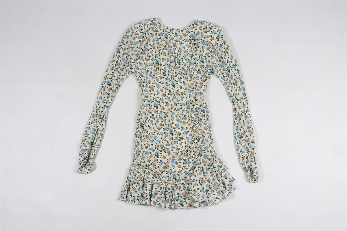 ALESSANDRA RICH CREAM SILK MINI DRESS IT 36 UK 4