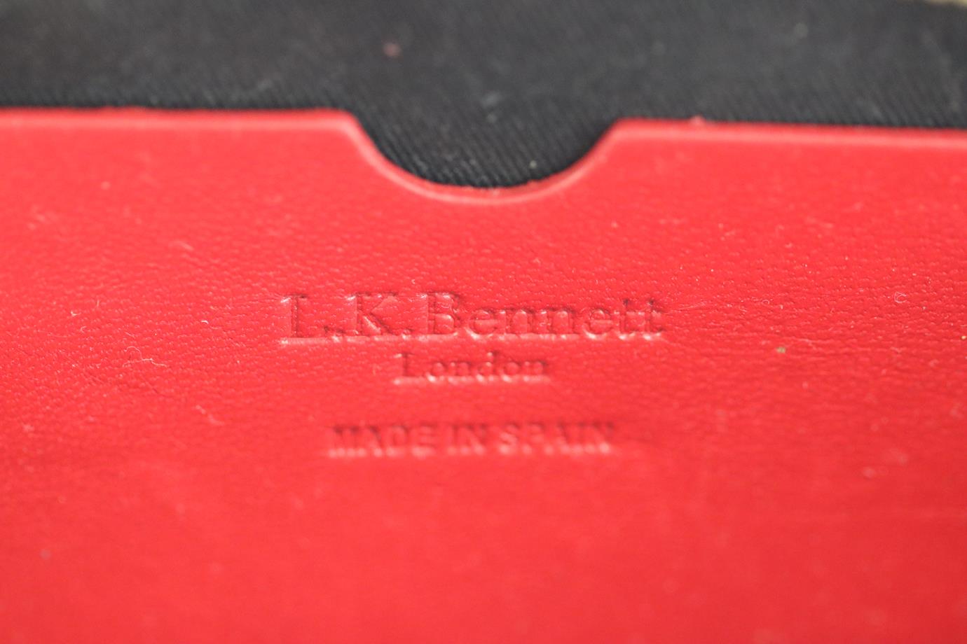 L.K. BENNETT LEATHER FLOWER SHOULDER BAG