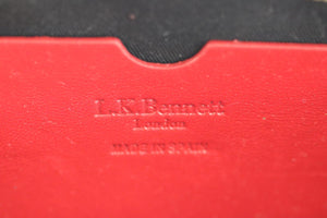 L.K. BENNETT LEATHER FLOWER SHOULDER BAG