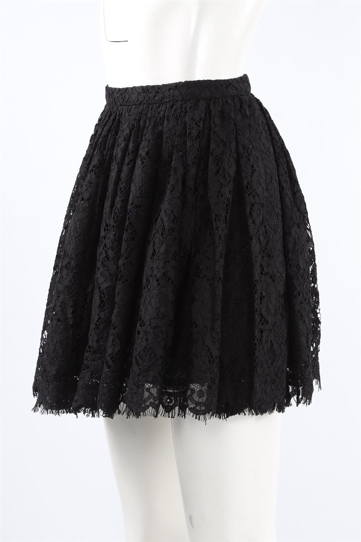 IRO BLACK LACE MINI SKIRT FR 34 UK 6