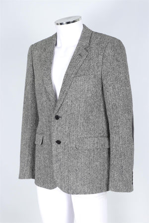 SAINT LAURENT GREY MEN'S WOOL BLAZER IT 52 UK/US 42