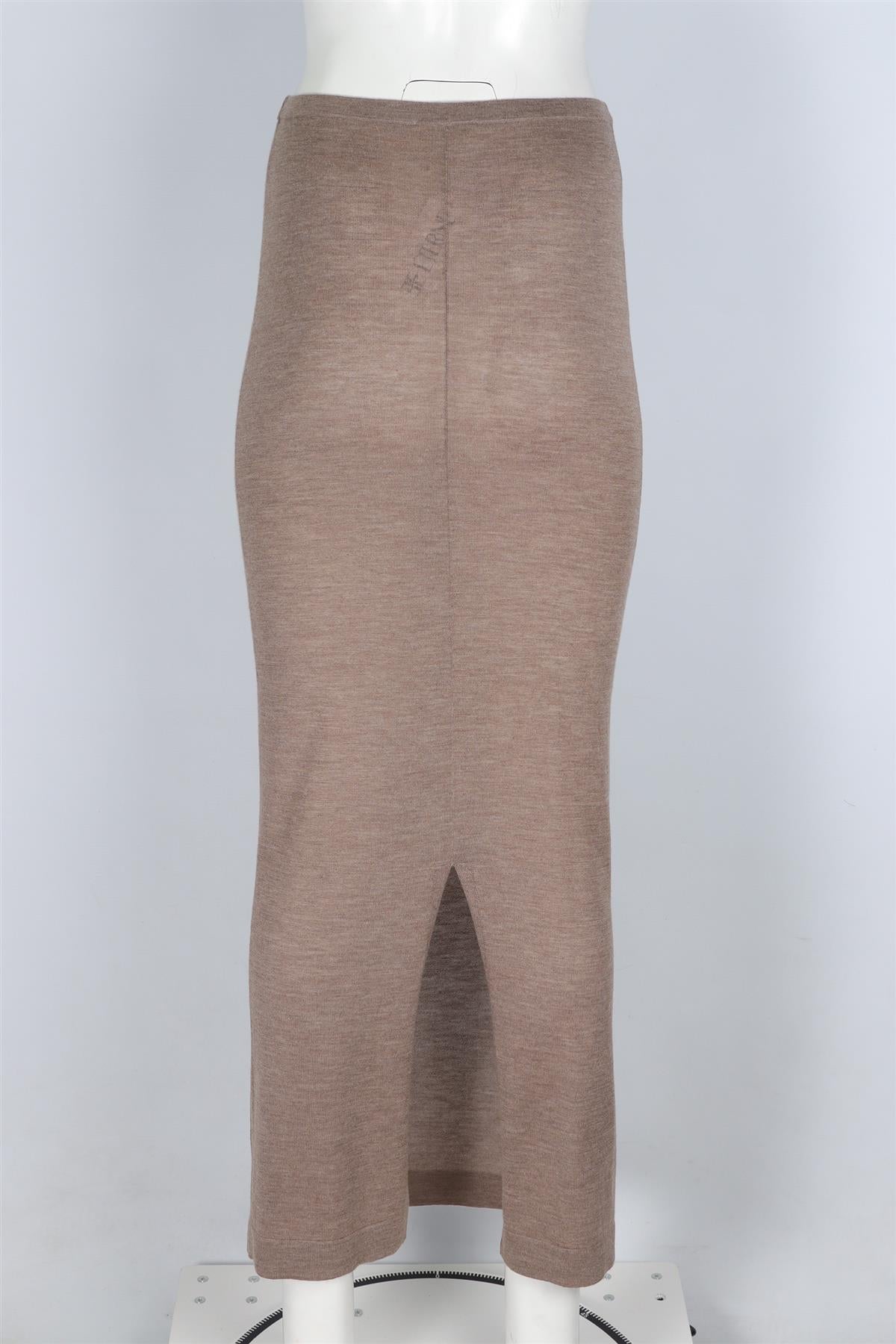 ETERNE BROWN CASHMERE MAXI SKIRT XSMALL/SMALL