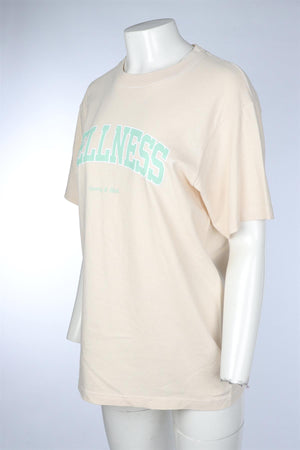 SPORTY & RICH BEIGE COTTON T-SHIRT MEDIUM