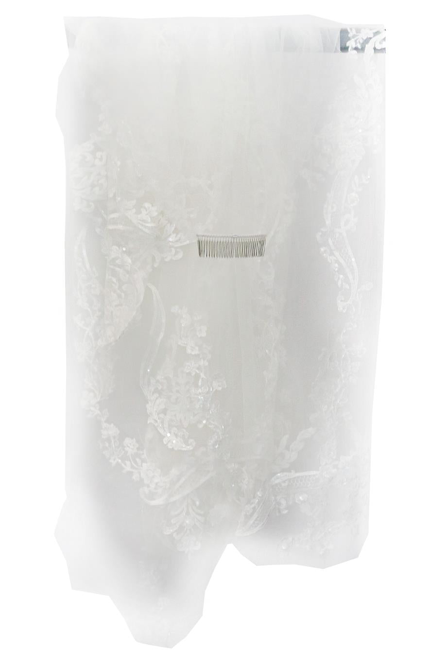 UNBRANDED EMBROIDERED TULLE WEDDING VEIL