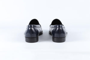 SAINT LAURENT NAVY MEN'S LEATHER LOAFERS EU 44 UK 9 US 10