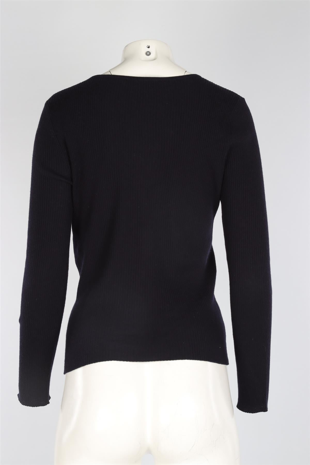 BALENCIAGA NAVY CASHMERE TOP FR 40 UK 12