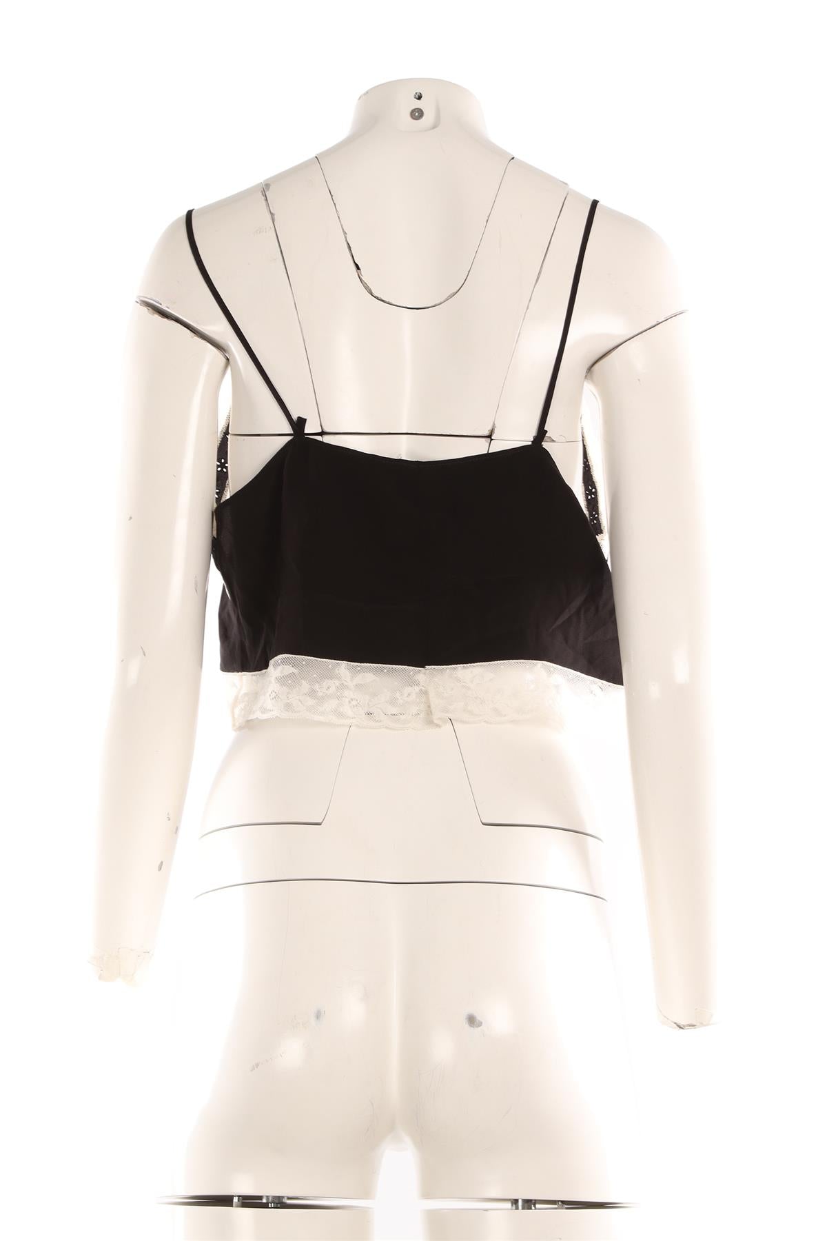 MIU MIU BLACK SILK TOP IT 42 UK 10