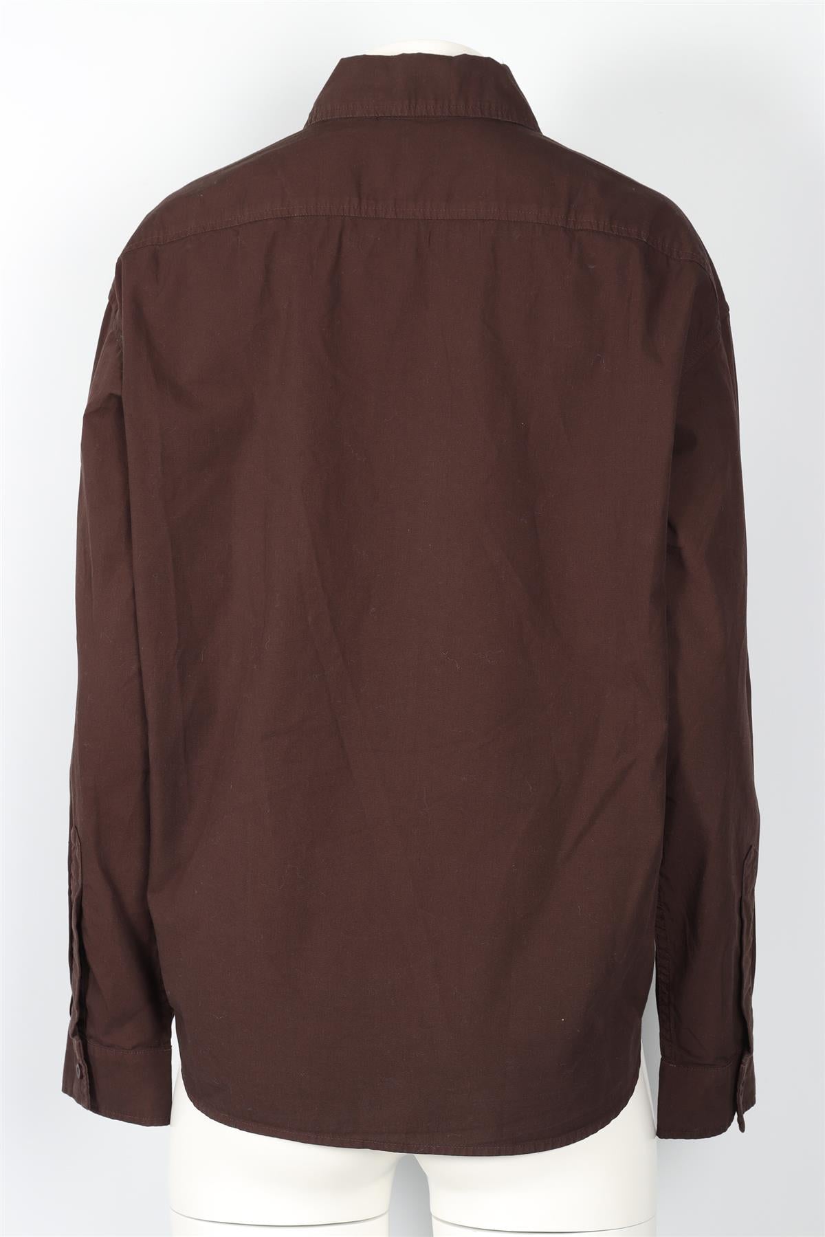 COTTON CITIZEN BROWN COTTON SHIRT SMALL