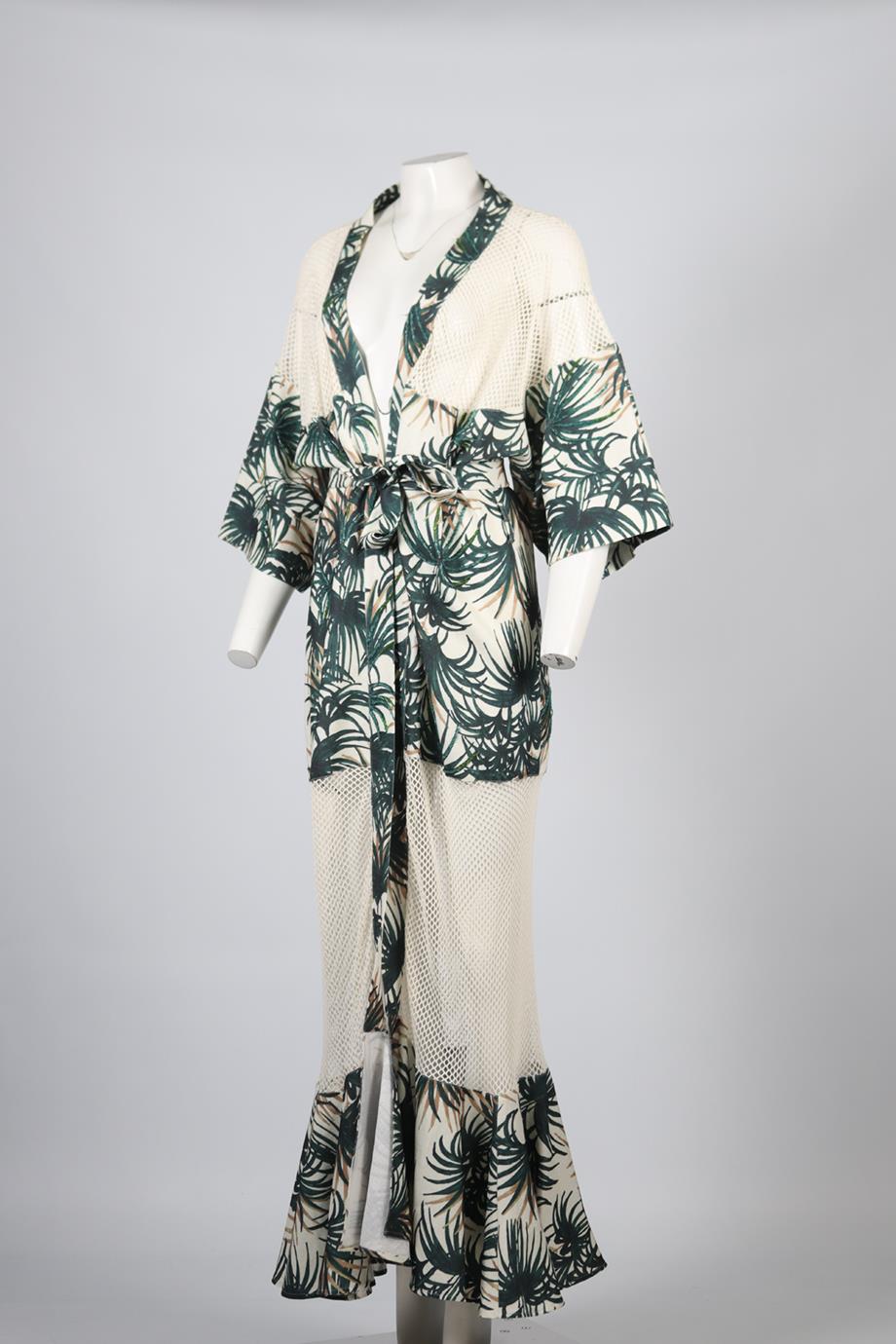 PATBO BELTED COTTON BLEND ROBE US 0 UK 4