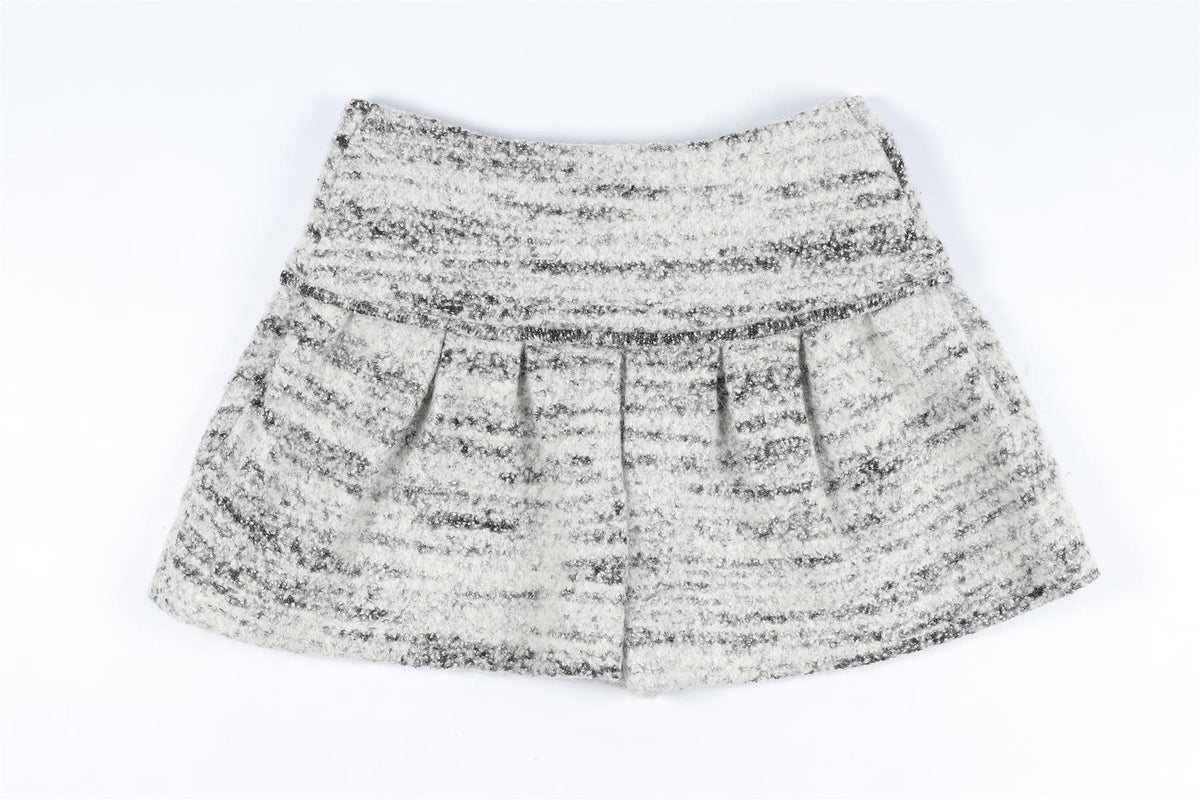 ISABEL MARANT GREY WOOL MINI SKIRT FR 36 UK 8