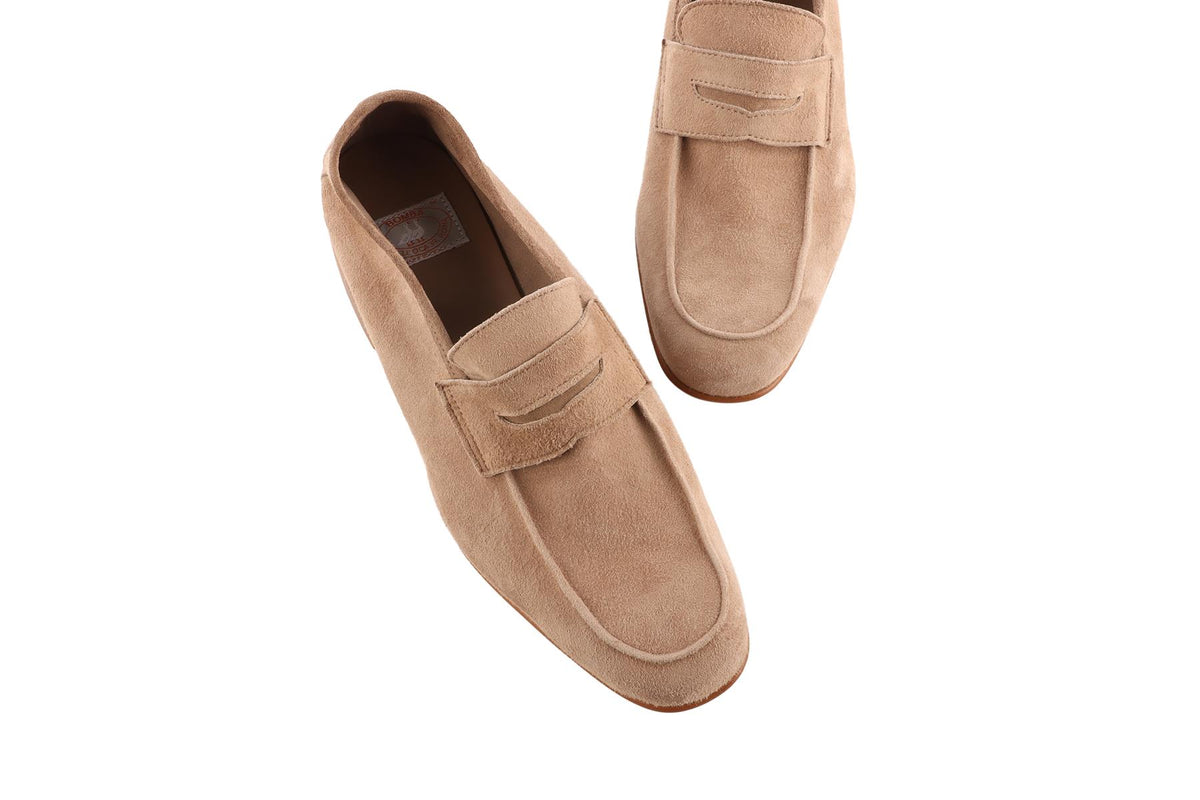 BOMBA ATELIER BEIGE SUEDE LOAFERS EU 38 UK 5 US 8