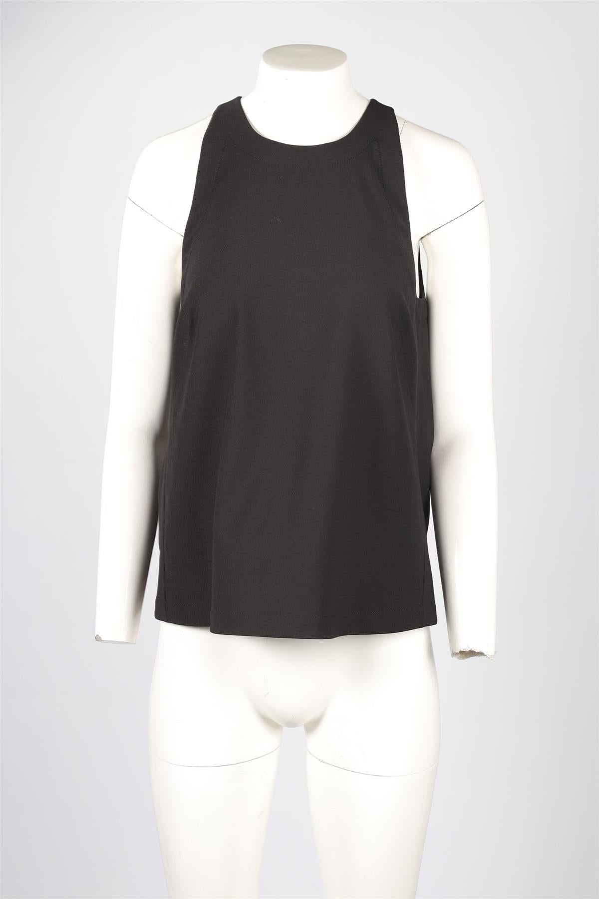 BROCHU WALKER BLACK CREPE TOP MEDIUM