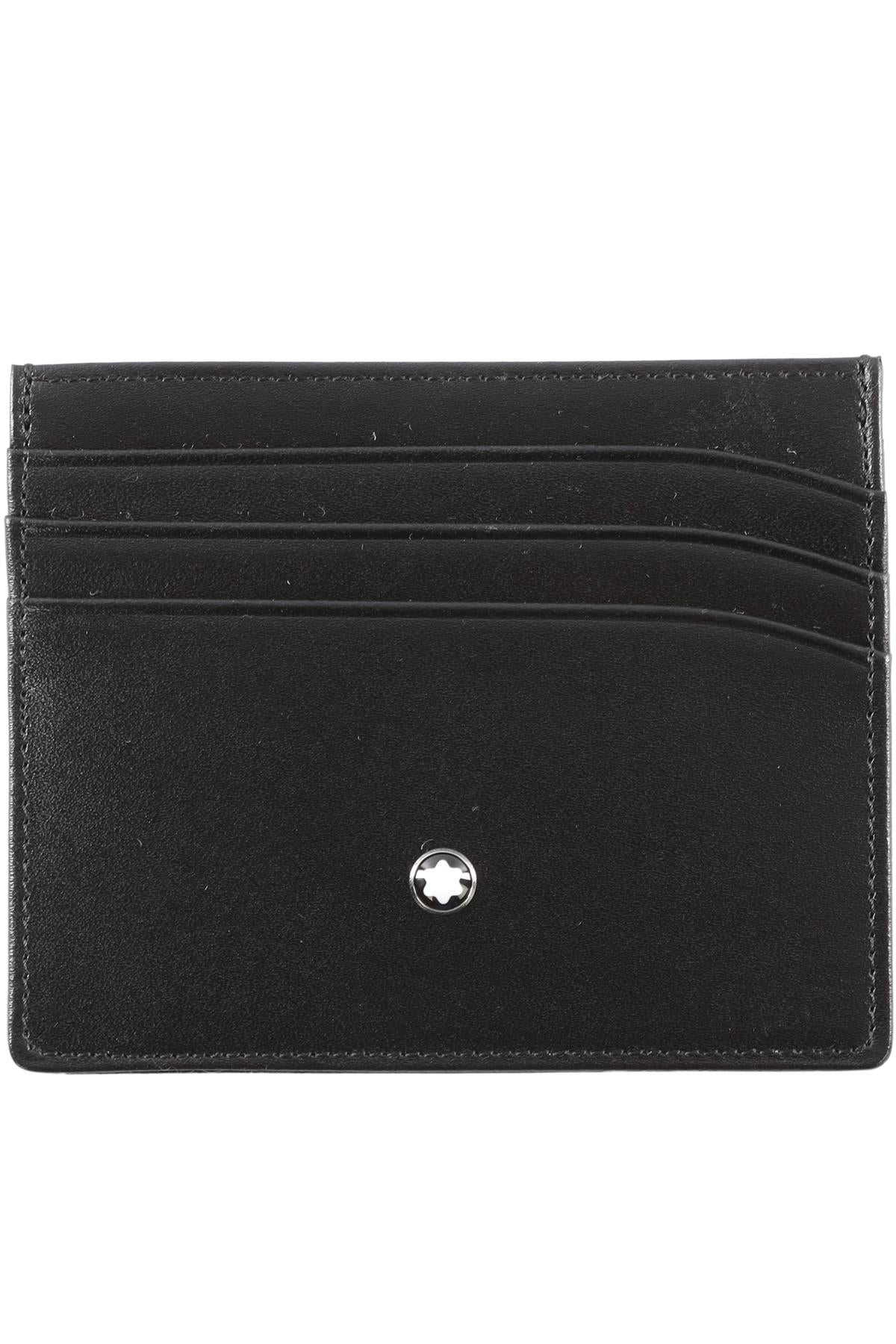 MONT BLANC BLACK LEATHER CARD HOLDER