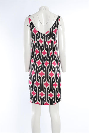 DIANE VON FURSTENBERG MULTI SILK MINI DRESS US 2 UK 6