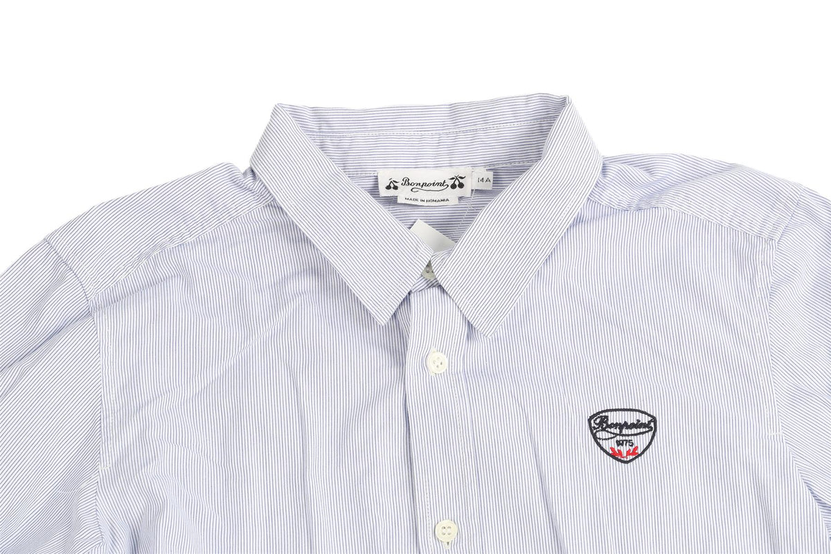 BONPOINT BLUE TEEN BOYS SHIRT 14 YEARS