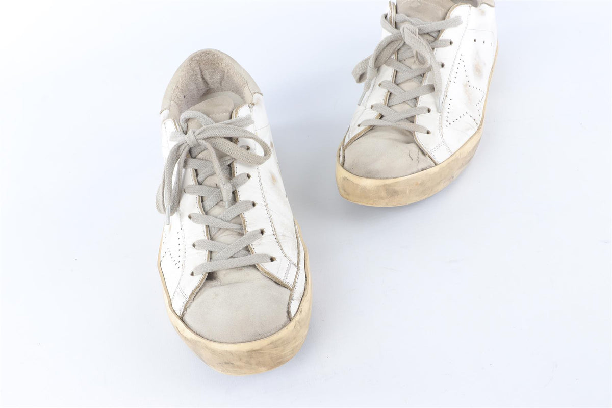 GOLDEN GOOSE DELUXE BRAND WHITE SUPERSTAR LEATHER SNEAKERS EU 39 UK 6 US 9