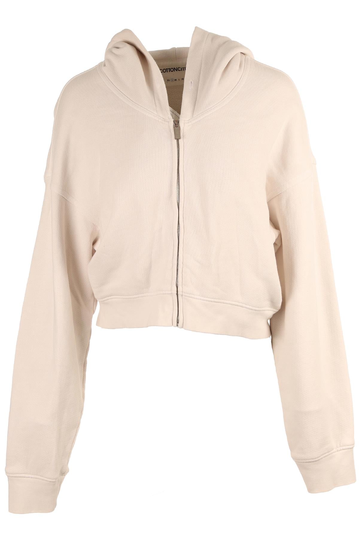 COTTON CITIZEN ECRU COTTON HOODIE SMALL