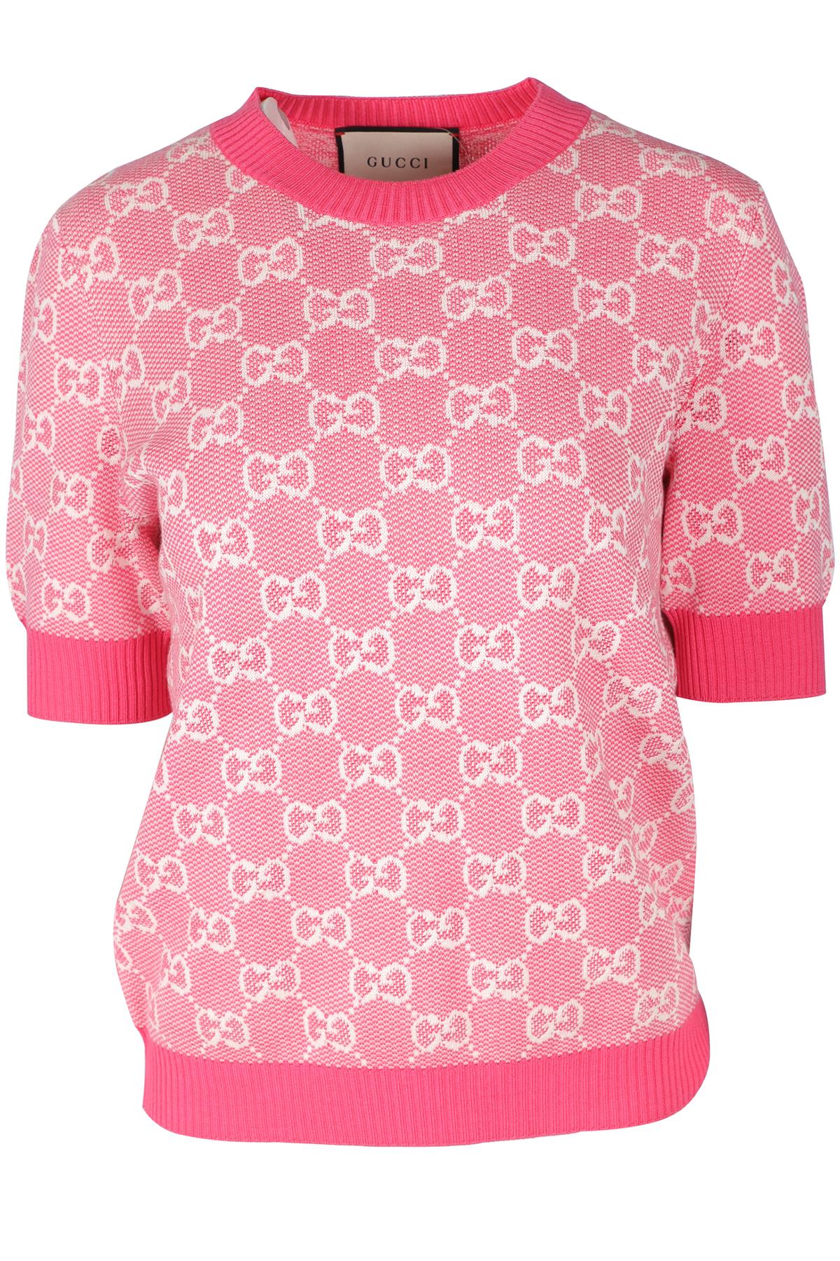 GUCCI PINK GG WOOL SWEATER LARGE