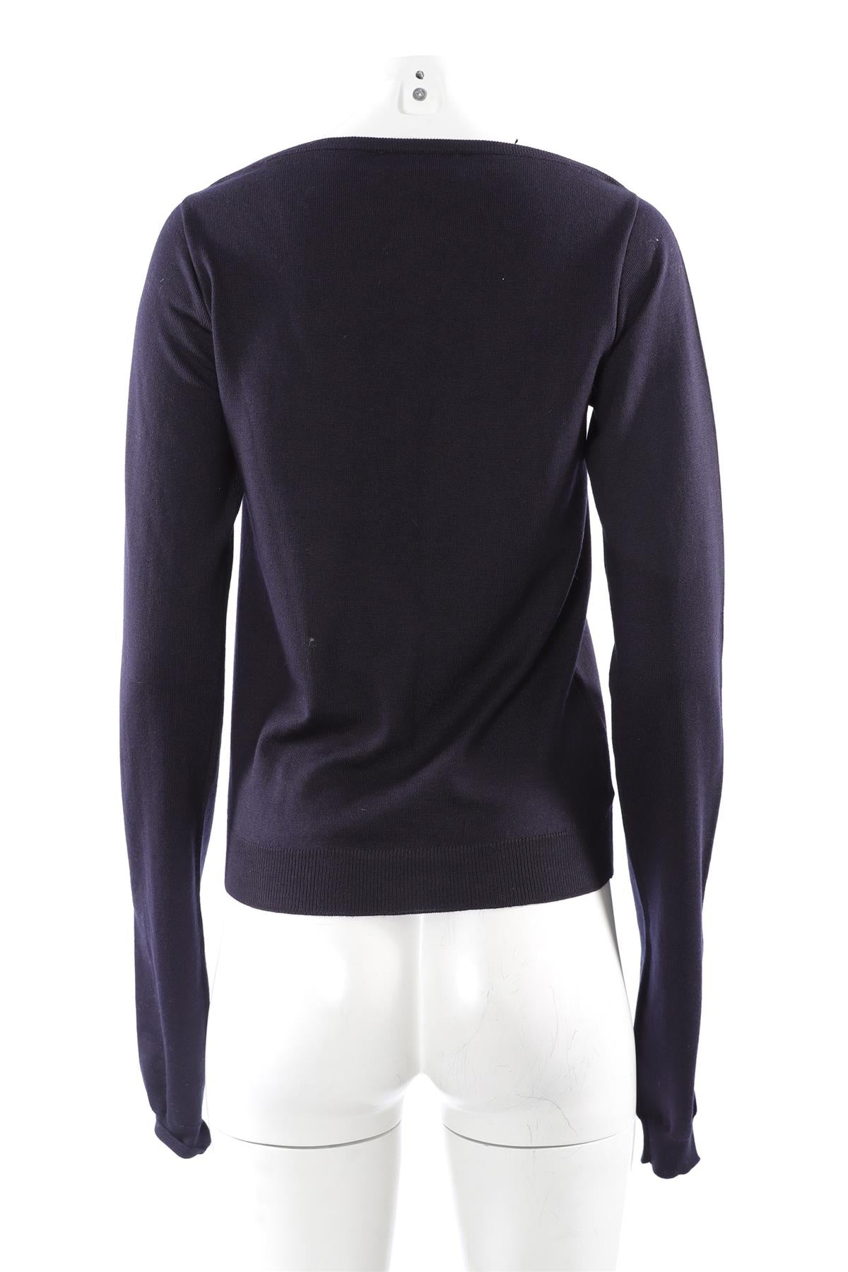 MIU MIU NAVY WOOL SWEATER IT 42 UK 10