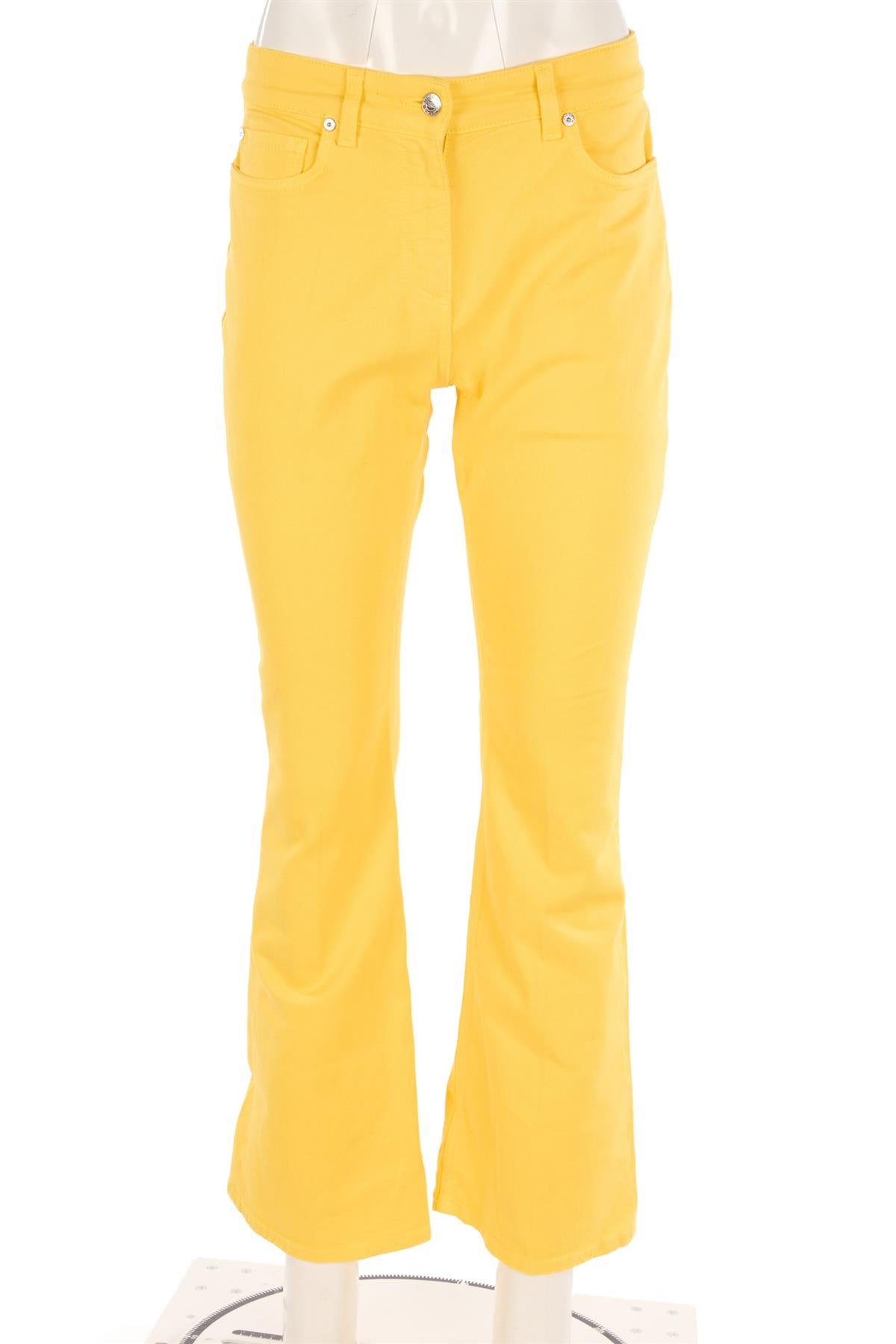 ETRO YELLOW HIGH RISE FLARED JEANS W29 UK 10-12