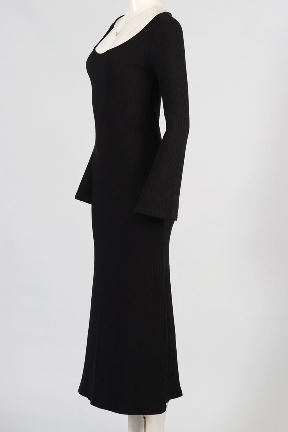 REFORMATION RIBBED COTTON BLEND MAXI DRESS MEDIUM