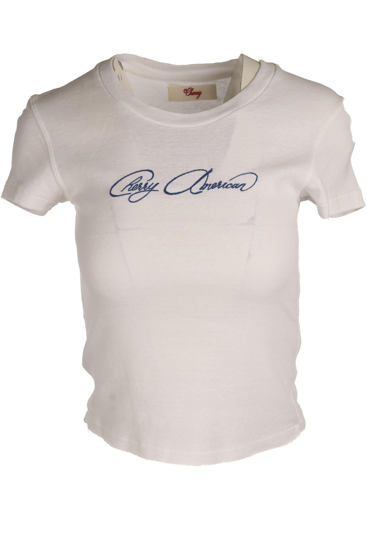CHERRY LOS ANGELES WHITE COTTON T-SHIRT SMALL