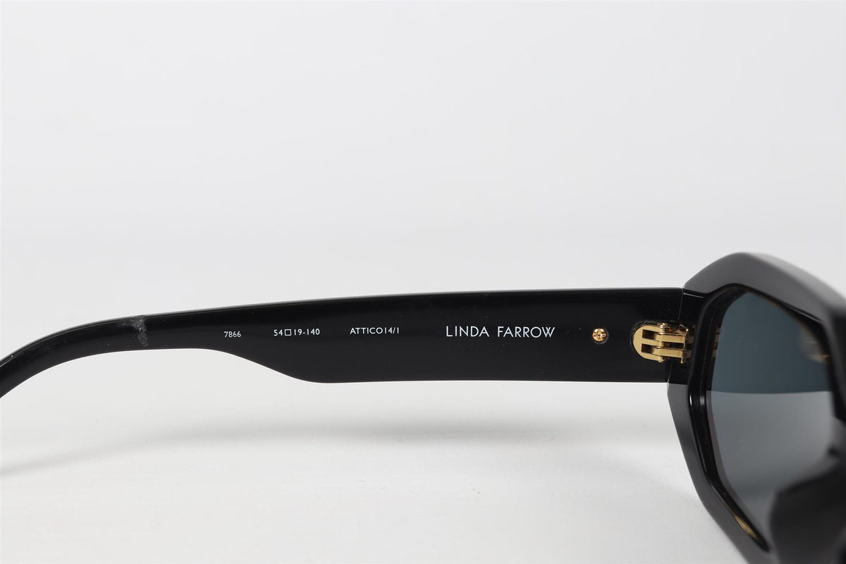 THE ATTICO + LINDA FARROW OCTOGONAL FRAME ACETATE SUNGLASSES