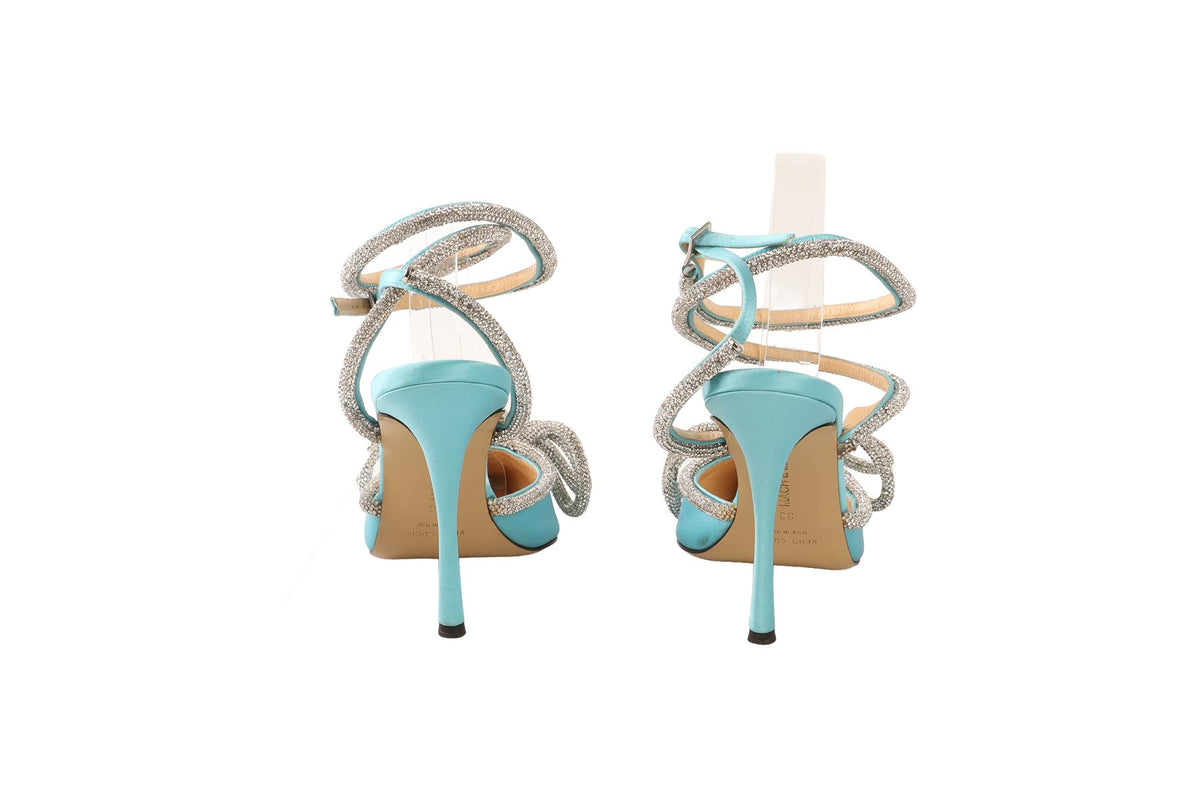 MACH & MACH BLUE SATIN PUMPS EU 38 UK 5 US 8