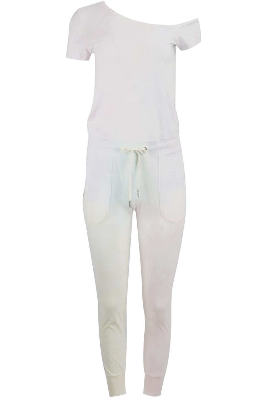 N:PHILANTHROPY ONE SHOULDER TIE DYED STRETCH COTTON JUMPSUIT SMALL