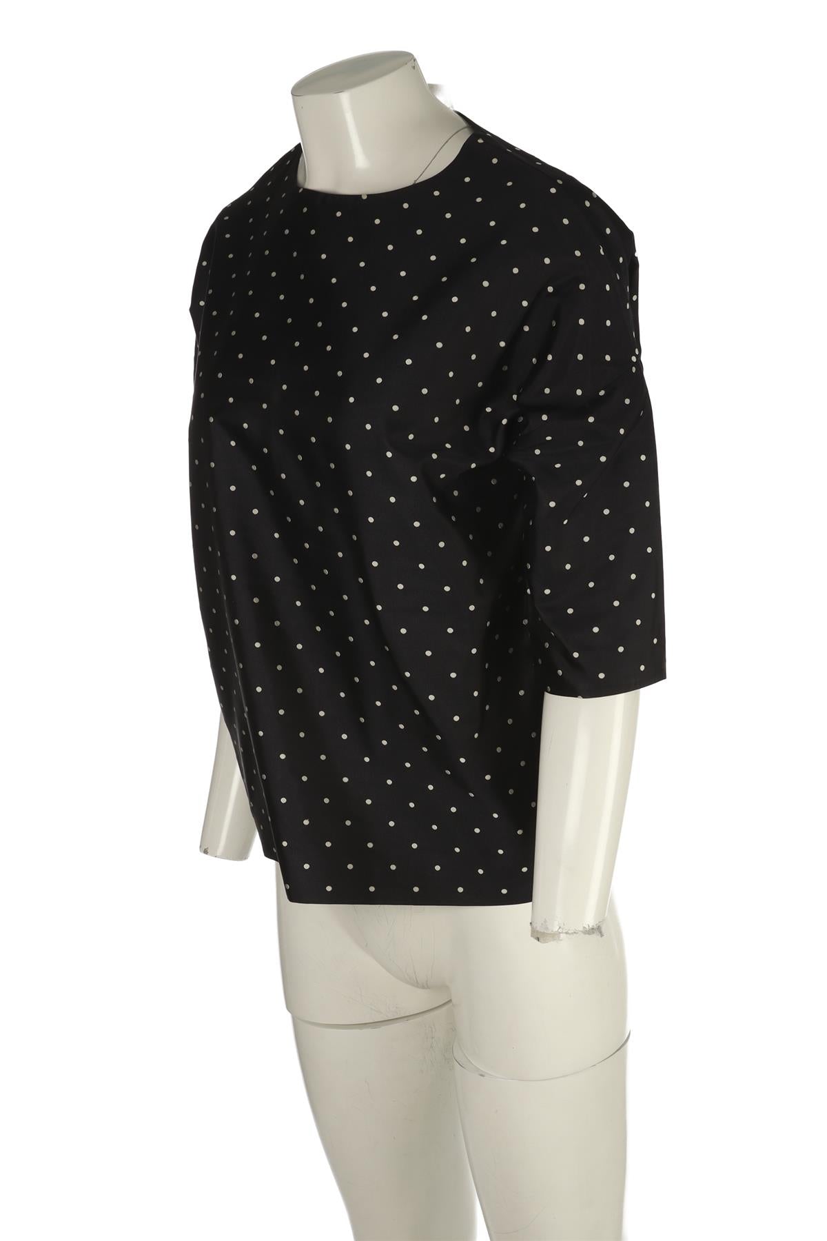 CHRISTIAN DIOR BLACK SILK TOP FR 36 UK 8