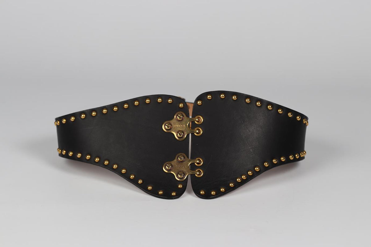 EMILIO PUCCI LEATHER WAIST BELT SMALL